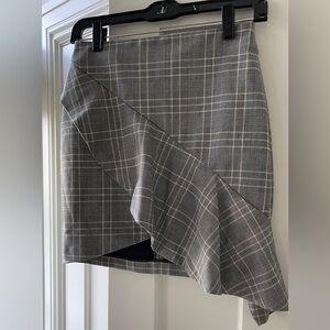 H&M Plaid Mini Skirt - Black and Tan Size: 4